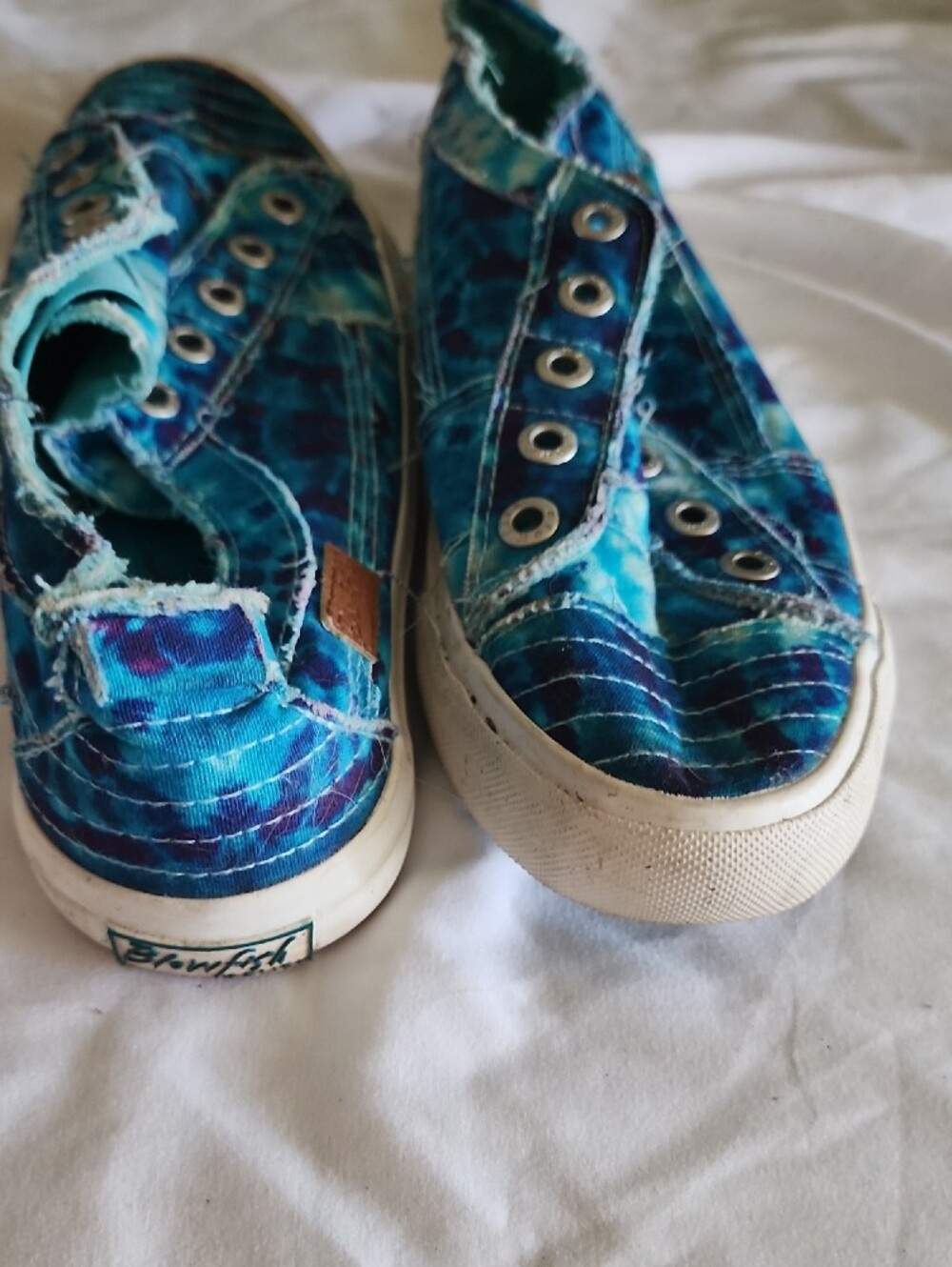 Blowfish Malibu Play Turquoise Tie Dye Slip On Canvas Sneakers Women's 10 - Picture 5 of 7